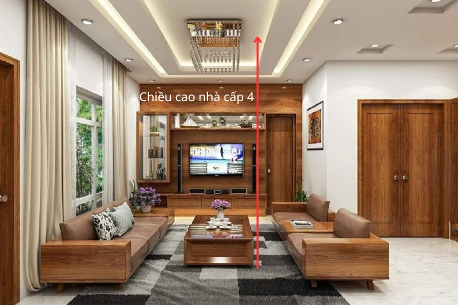 chiều cao trần nhà cấp 4