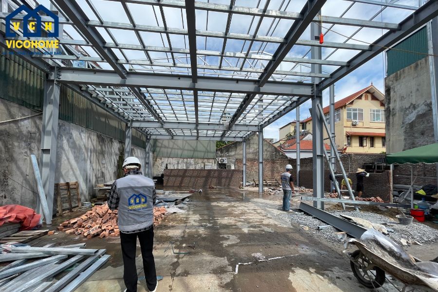 kết cấu nhà khung thép