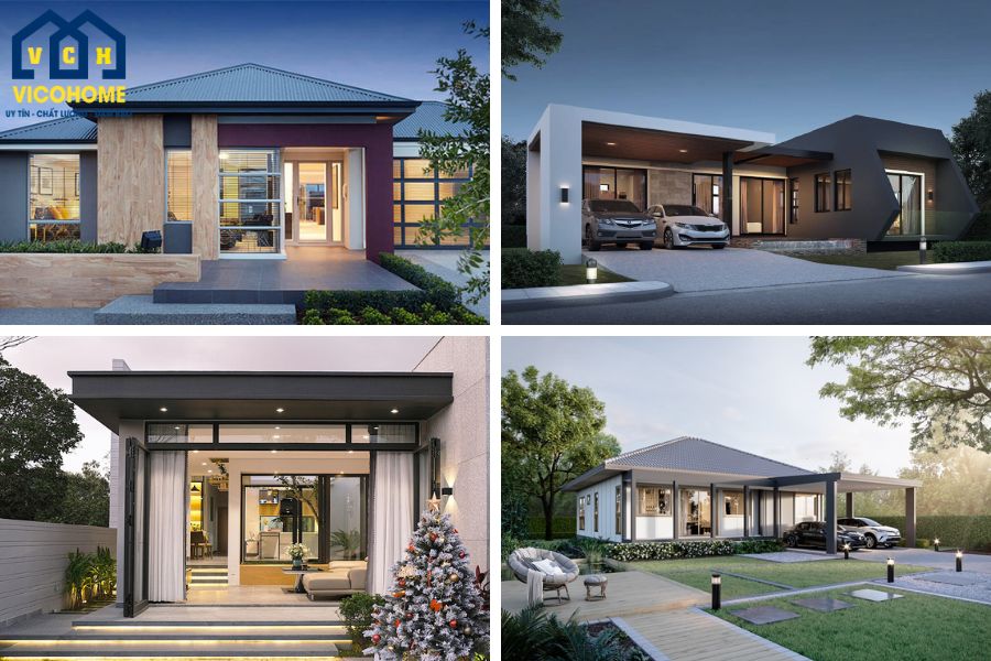 mẫu nhà 4 phòng ngủ 1 tầng