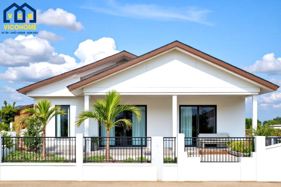 nhà mái thái 1 tầng 4 phòng ngủ