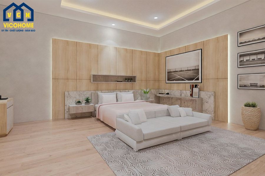 phòng ngủ nhà 1 tầng 4 phòng ngủ