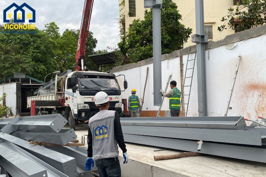 quy trình làm nhà khung thép