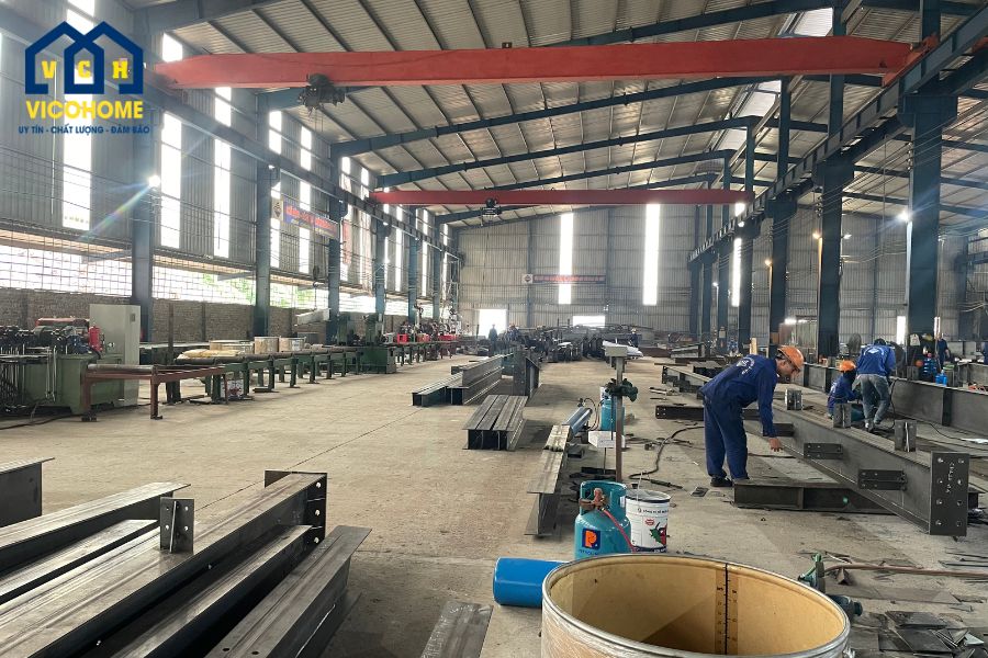 thi công nhà xưởng khung thép tiền chế