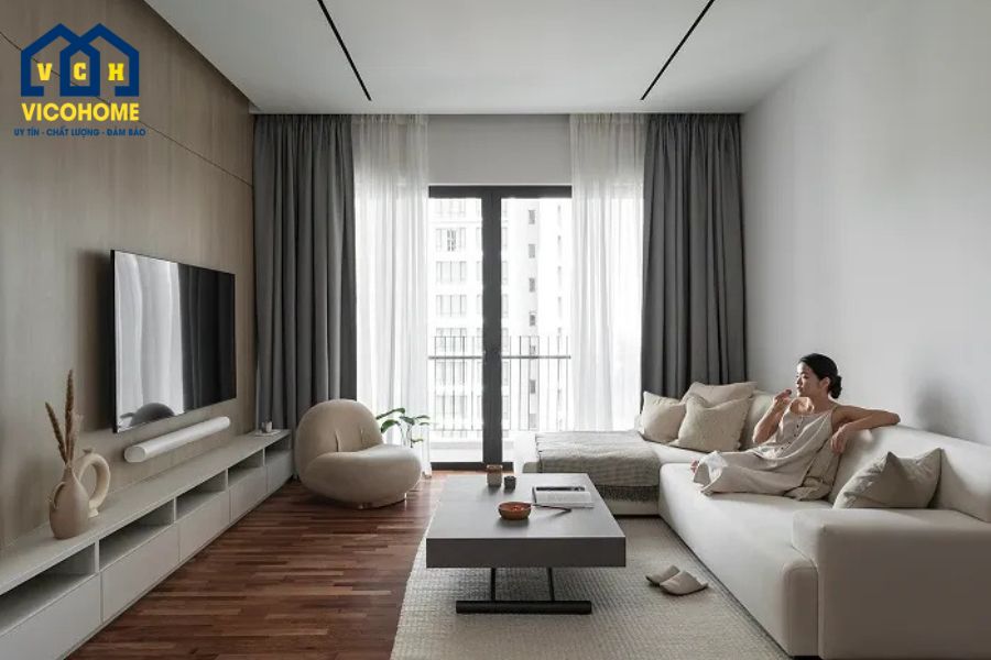 cải tạo chung cư cũ phong cách tối giản