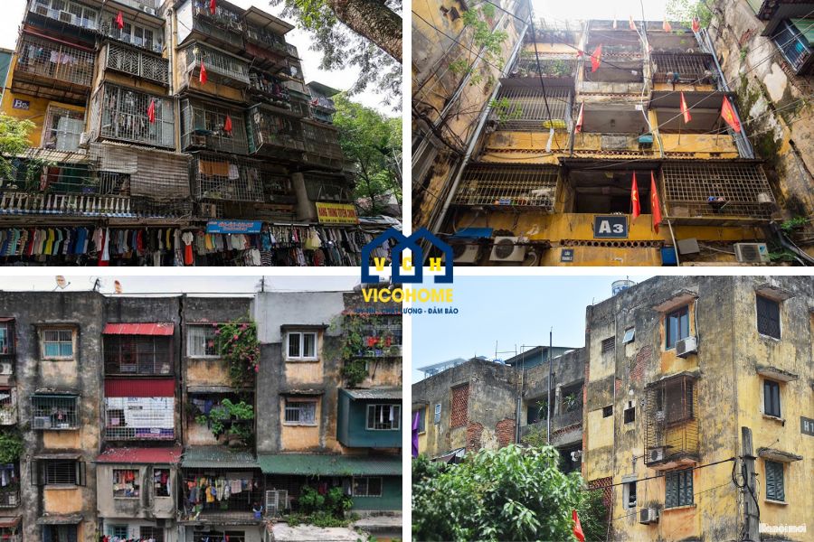 hiện trạng nhà tập thể cũ