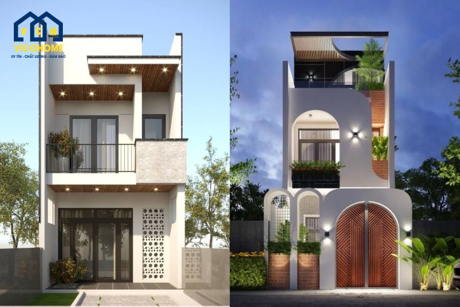 nhà ống 2 tầng 5x20m đẹp