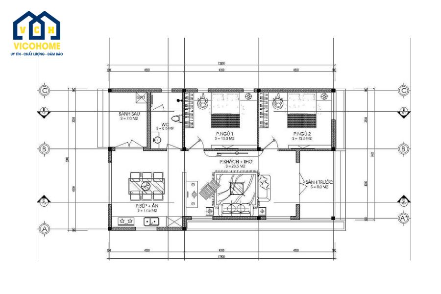 bản vẽ nhà mái nhật cấp 4