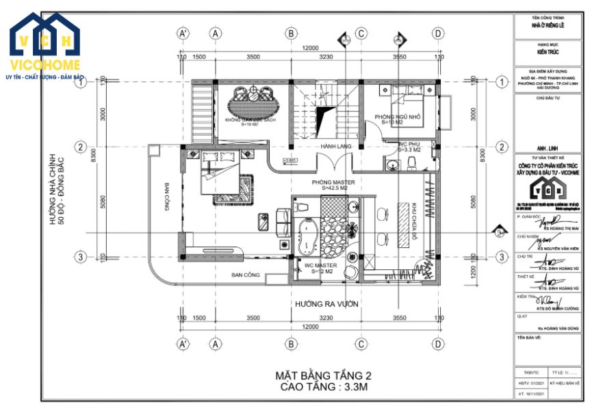 bản vẽ thiết kế nhà 2 tầng
