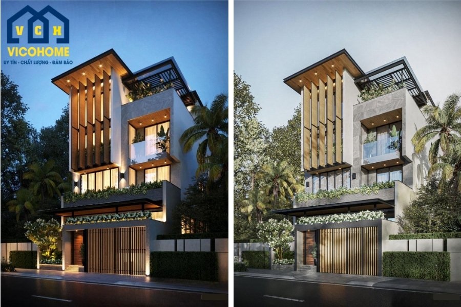 biệt thự 4 tầng hiện đại đẹp