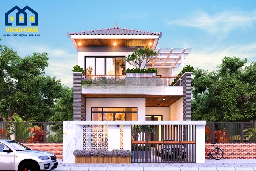 mẫu nhà 2 tầng rộng 6m