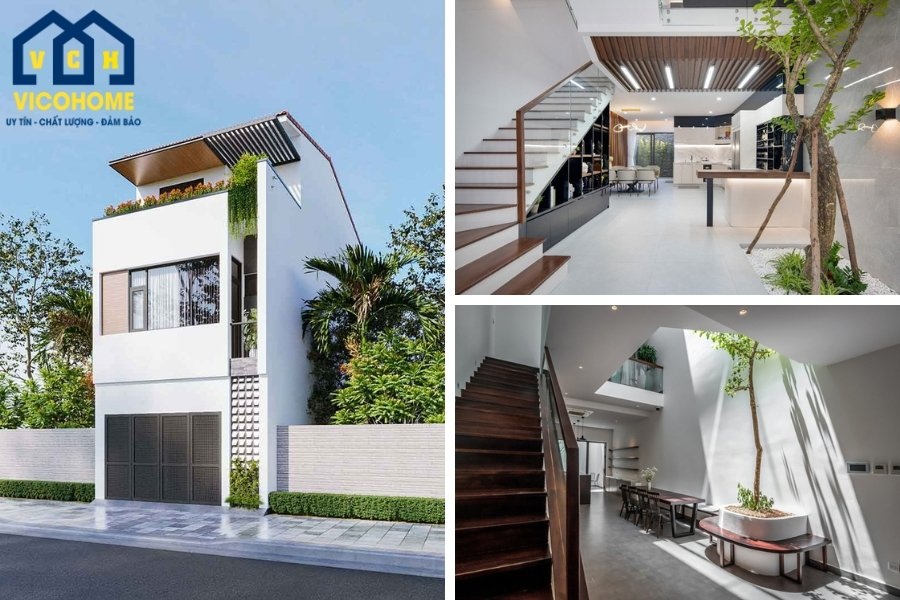 thiết kế nhà 2 tầng 6x25
