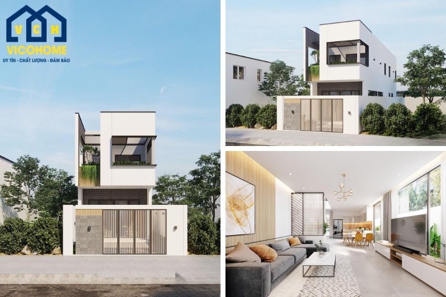 thiết kế nhà ngang 6m dài 20m 2 tầng