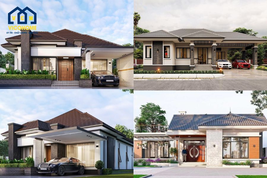 mẫu nhà 1 tầng 5 phòng ngủ