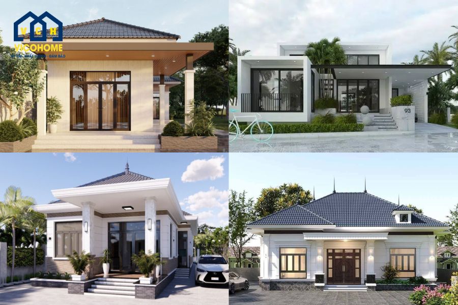 mẫu nhà 1 tầng đẹp ở nông thôn
