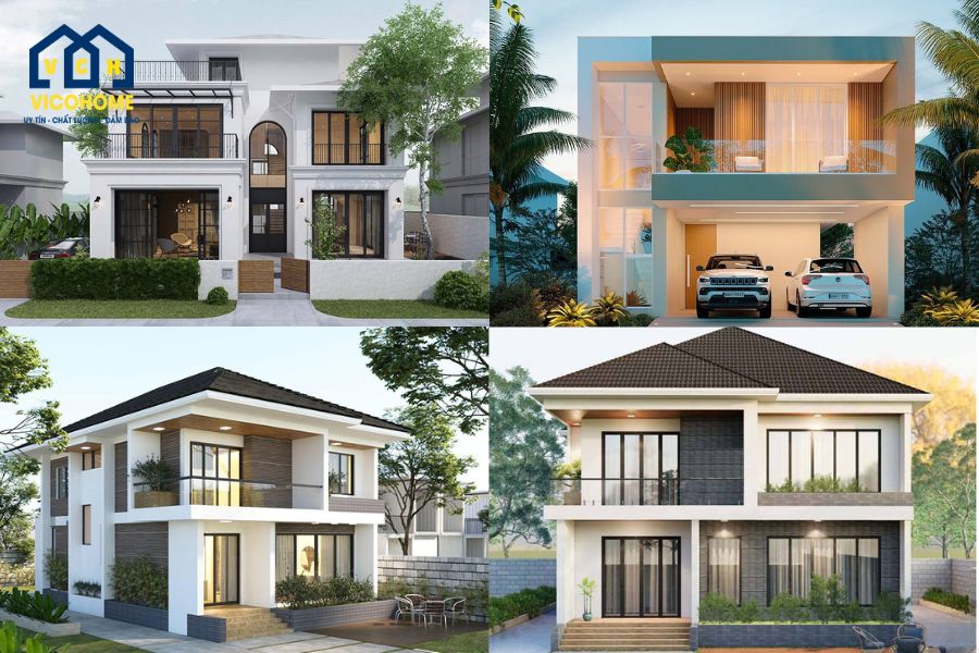 mẫu nhà 10x10 2 tầng đẹp