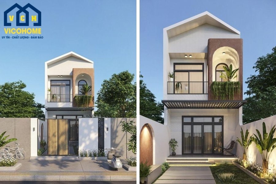 mẫu nhà 2 tầng 6x10m đẹp
