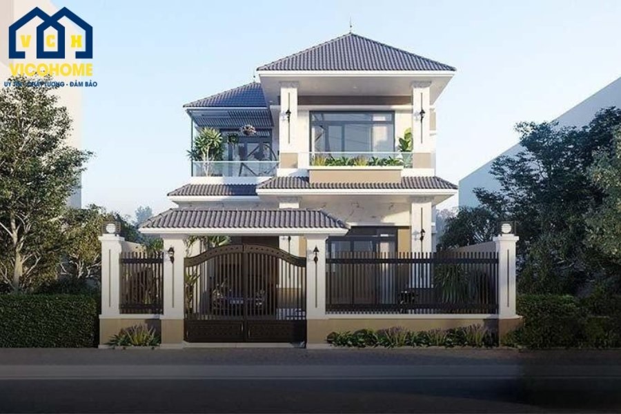 mẫu nhà 2 tầng 8x15m đẹp