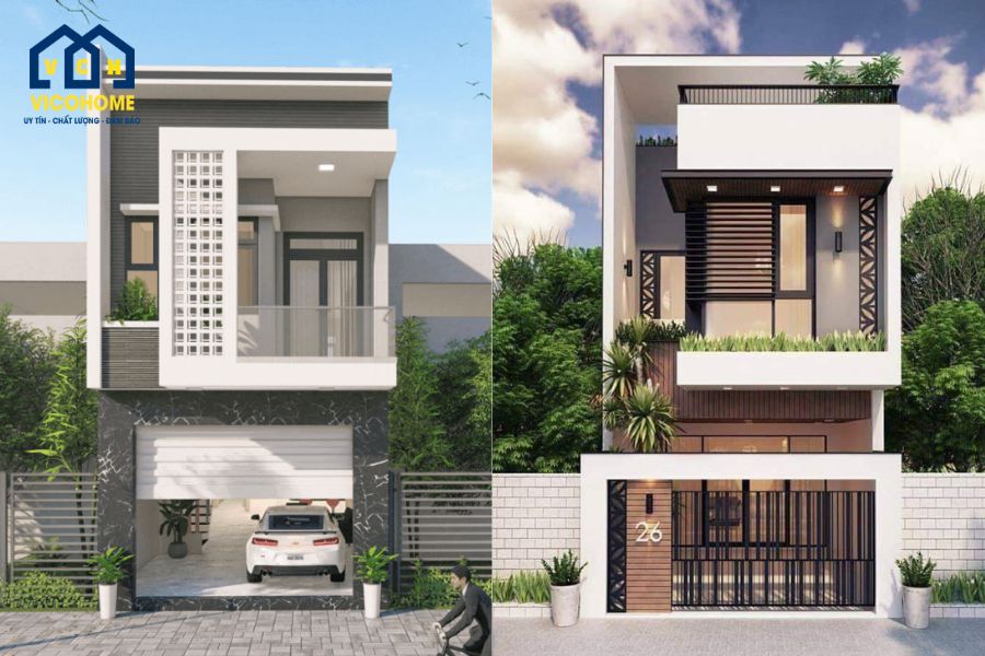 mẫu nhà 2 tầng đơn giản