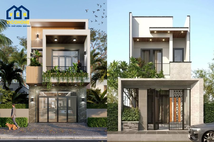 mẫu nhà 2 tầng hiện đại