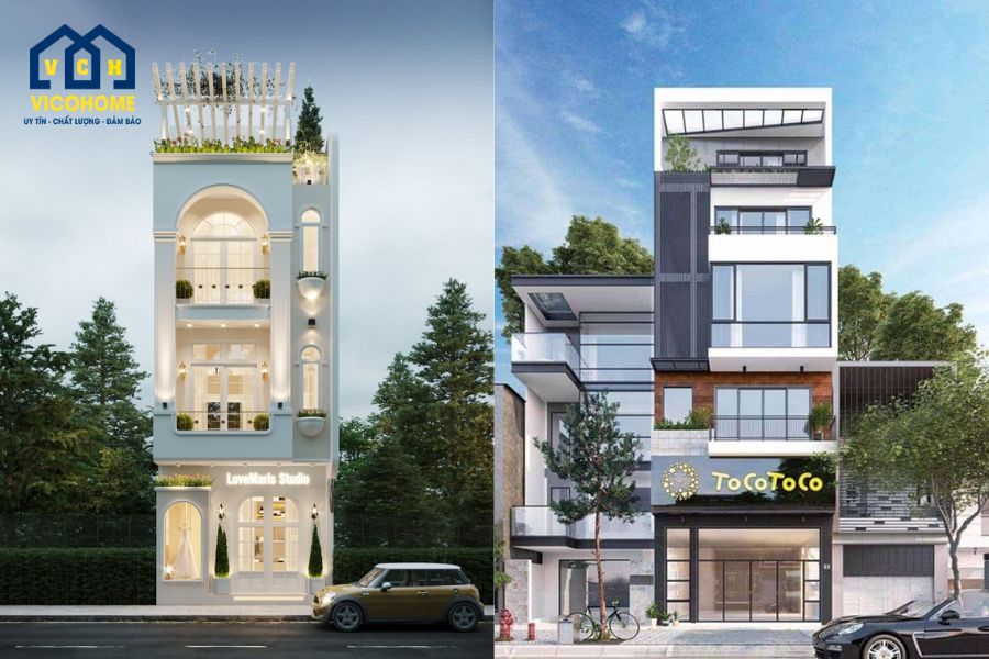 mẫu nhà 3 tầng kết hợp kinh doanh