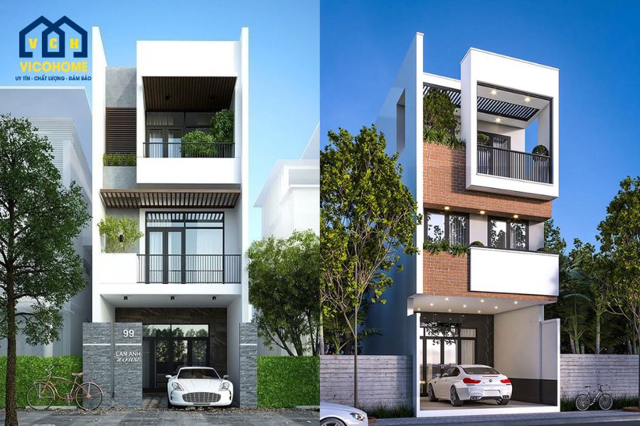 mẫu nhà 3 tầng mặt tiền 5m