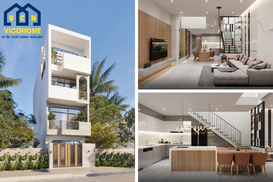 mẫu nhà 4 tầng 80m2