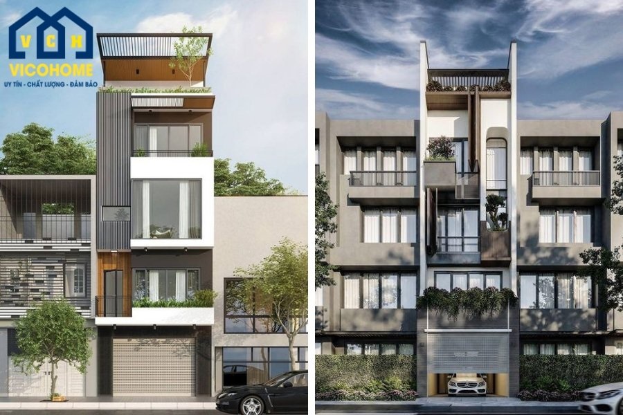 mẫu nhà 4 tầng đẹp hiện đại