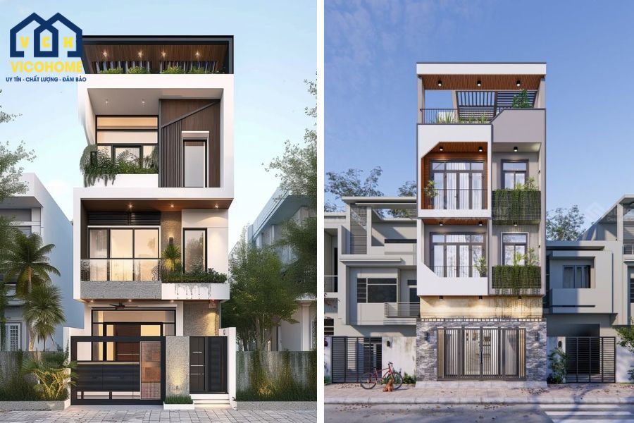 Mẫu nhà 4 tầng mặt tiền 5m
