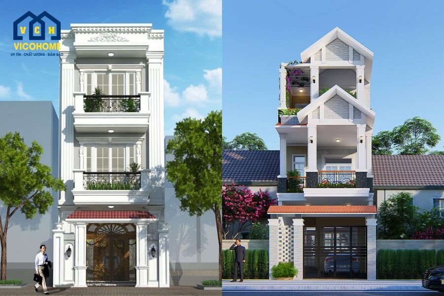 Mẫu nhà 6x20 3 tầng