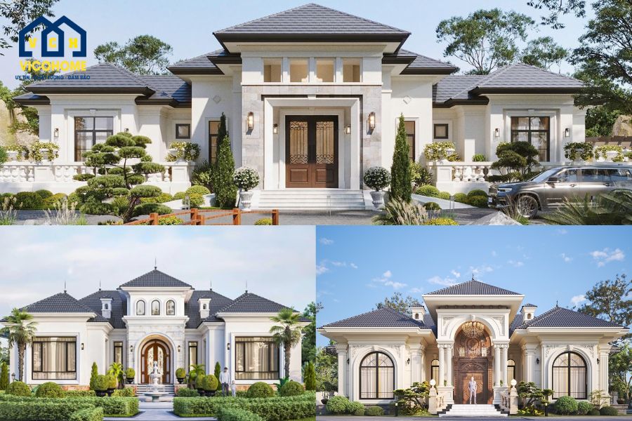 mẫu nhà biệt thự 1 tầng