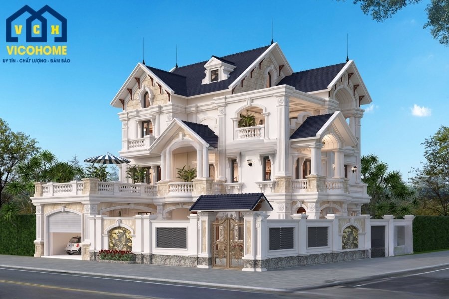 mẫu nhà biệt thự 3 tầng