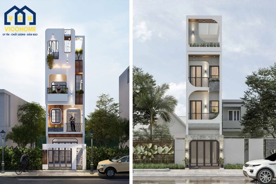 mẫu nhà đẹp 4 tầng 4x16m