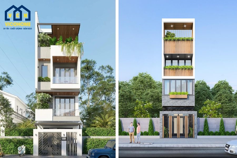 mẫu nhà đẹp 4 tầng