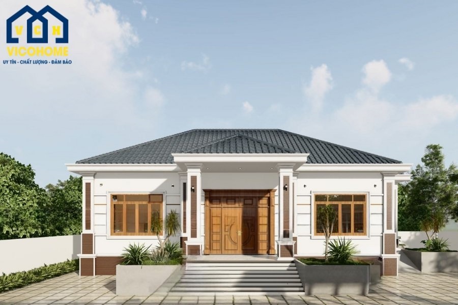 mẫu nhà mái nhật 1 tầng