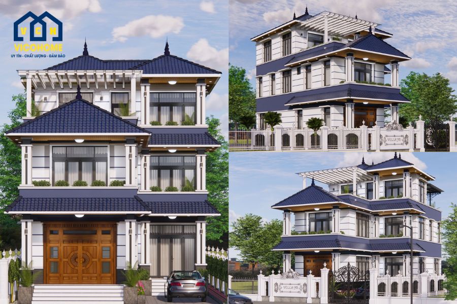 mẫu nhà mái nhật 100m2