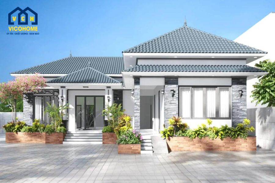mẫu nhà mái nhật 800 triệu