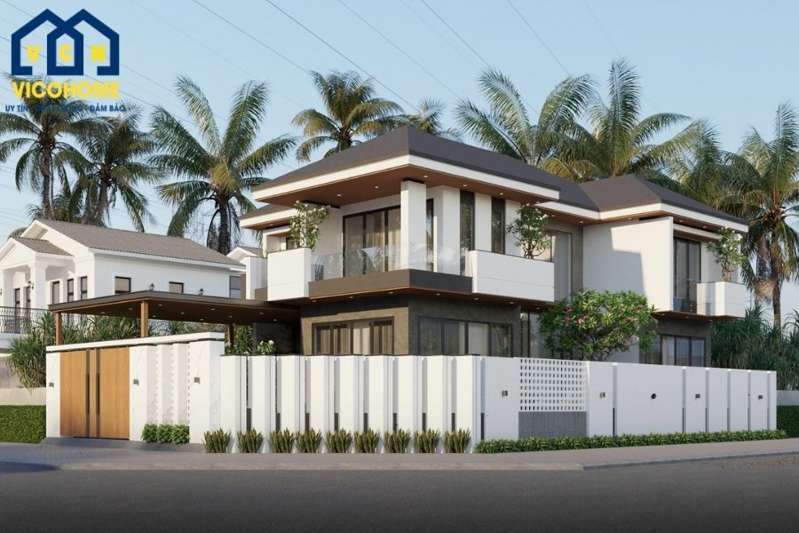 mẫu nhà mái nhật hiện đại