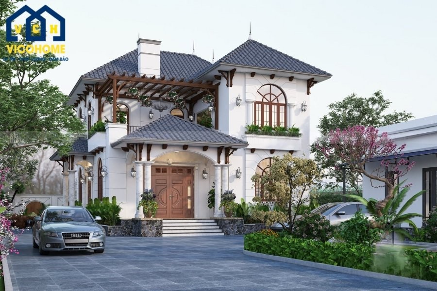 mẫu nhà mái nhật tân cổ điển