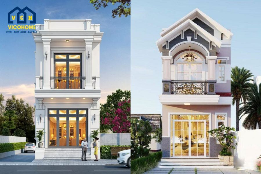 mẫu nhà ống 2 tầng đẹp