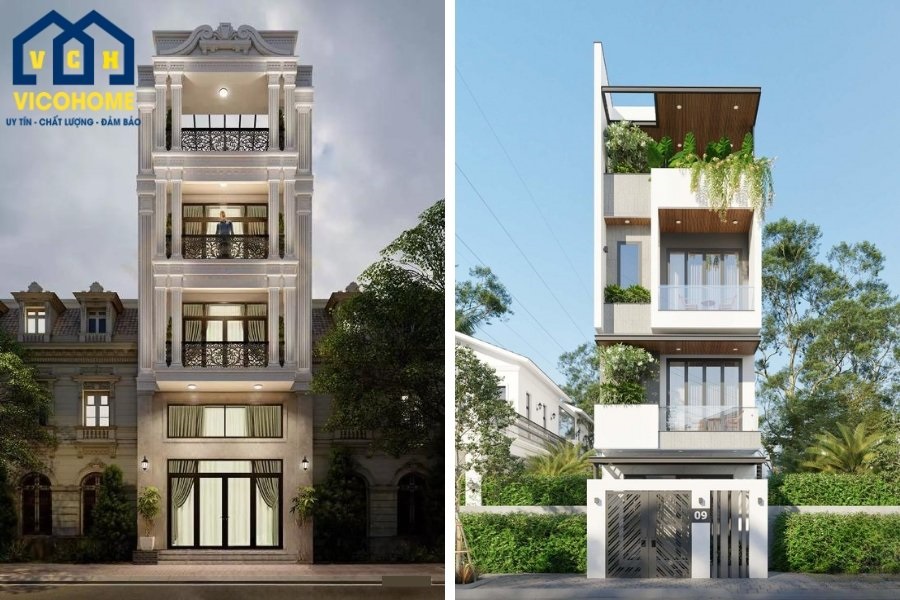 mẫu nhà ống 4 tầng 5x20m