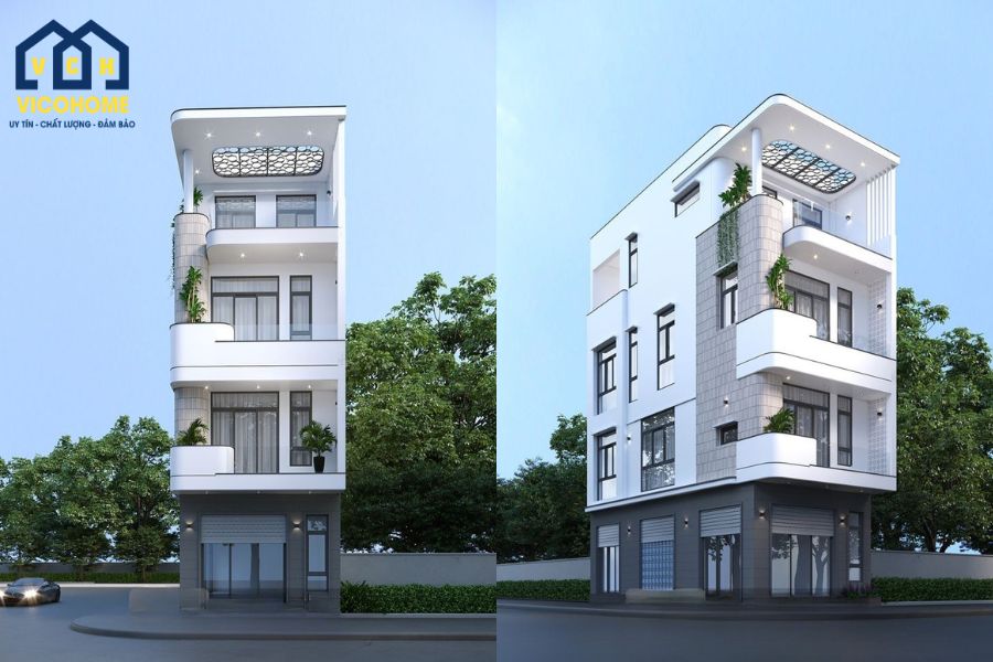 mẫu nhà ống 4 tầng đẹp hiện đại