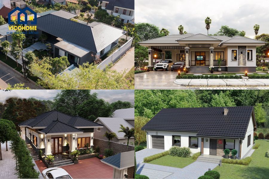 mẫu nhà vườn mái nhật đẹp