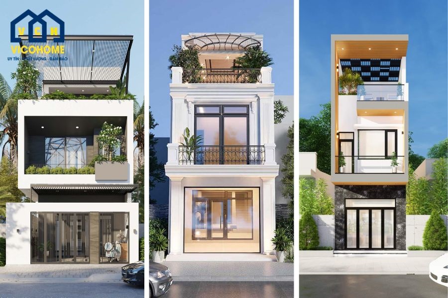 Mẫu thiết kế nhà 2 tầng 5x25m