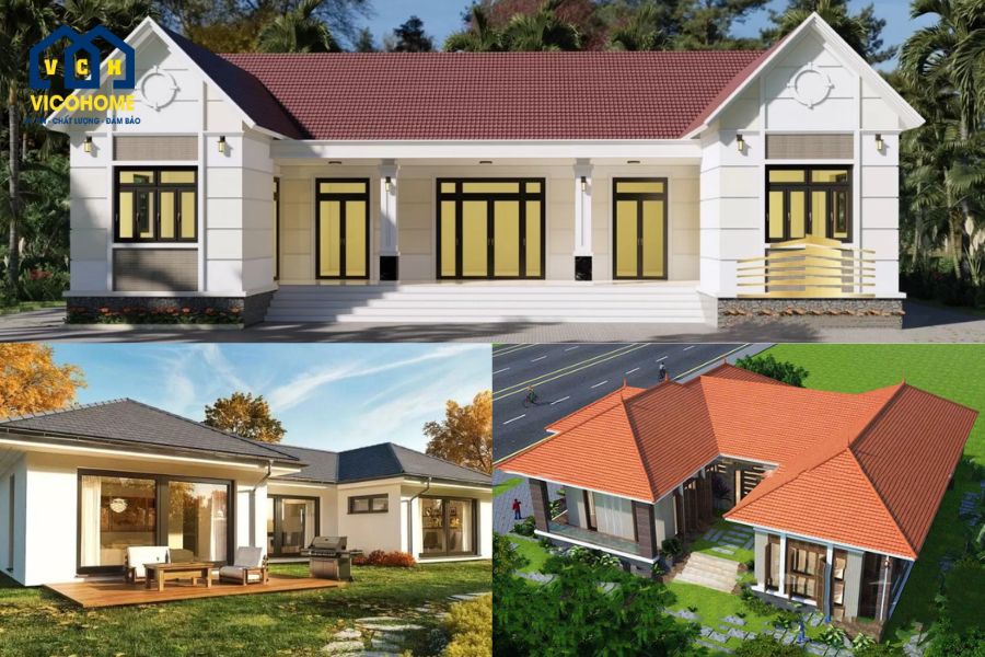 nhà 1 tầng chữ u