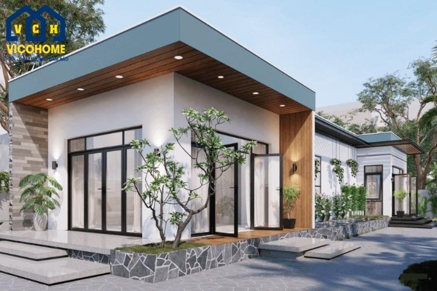 nhà 1 tầng mái bằng