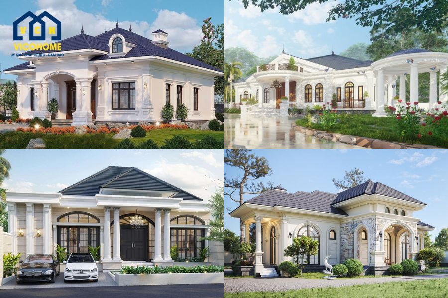 nhà 1 tầng tân cổ điển