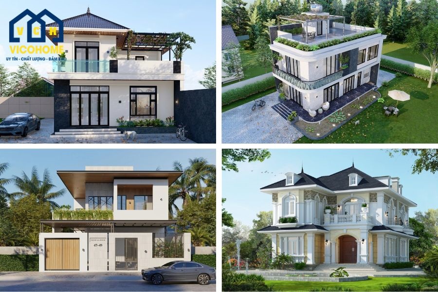 nhà 2 tầng 4 phòng ngủ