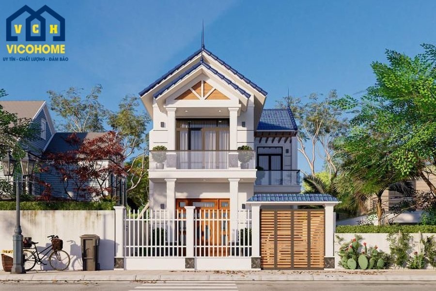 nhà 2 tầng 7x11m chữ l