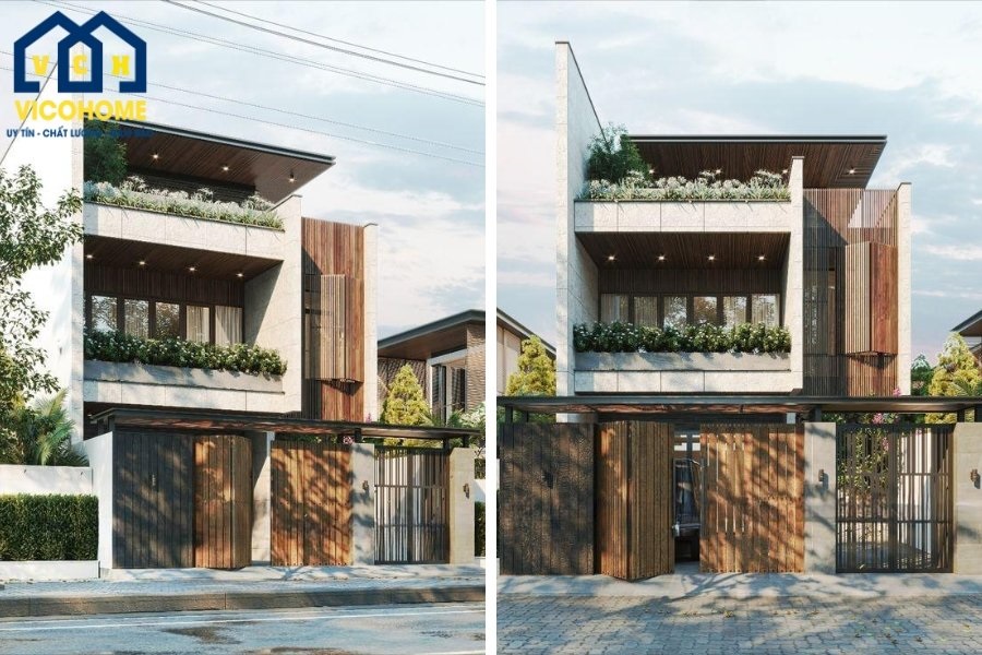 nhà 2 tầng 8x12m hiện đại