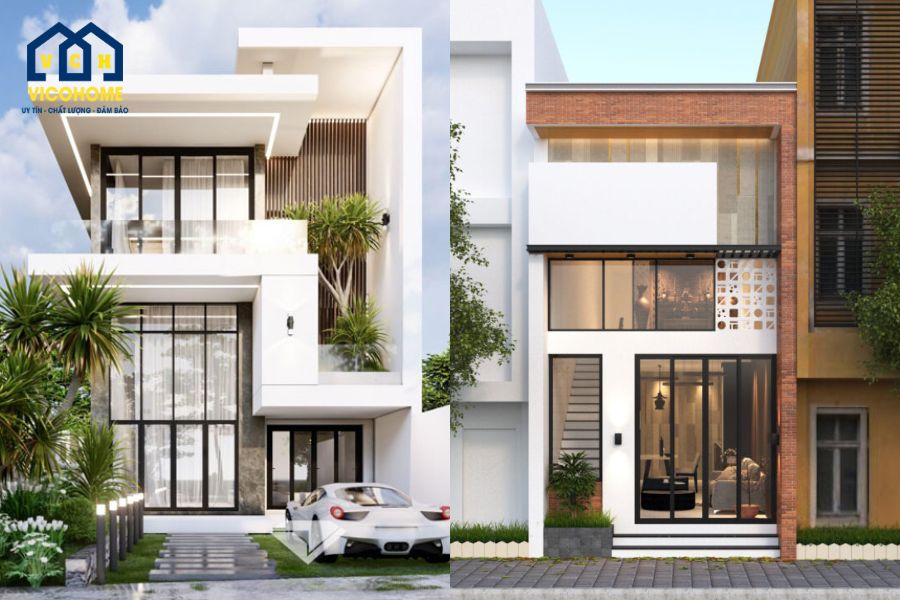 nhà 2 tầng gác lửng